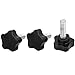 Aexit M12x38mm Male Knobs & Hand Wheels Thread 40mm Dia Plastic Star Head Screw On Type Clamping Star Knobs Knob 3pcs