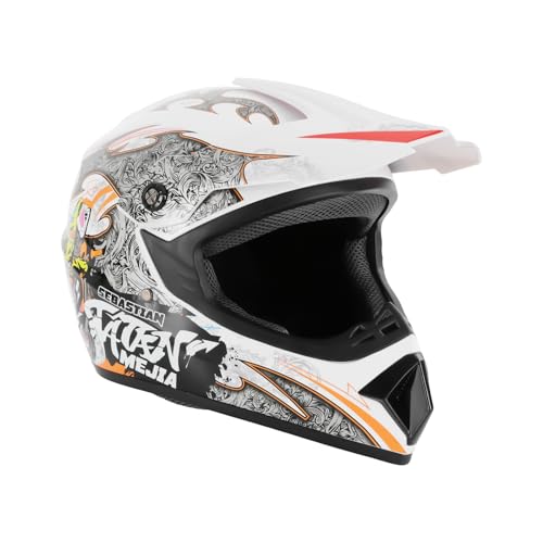 Youth Kids Offroad Gear Combo Helmet Gloves...