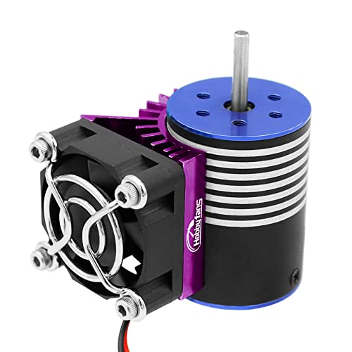 Hobby Fans Rc Motor Heat Sink With 5V Cooling Fan Fit 370 380 390 2838 2858 2845 Size Brushless Motor Engine Motor Heatsink For 1/14 1/16 1/18 Rc Car Truck Buggy Crawler (Purple) #TOP5