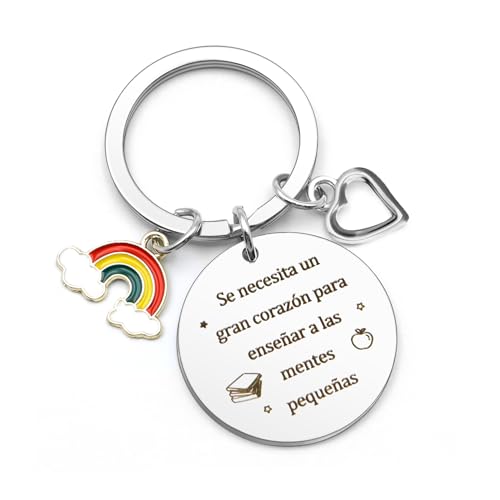 Regalos Maestro,Regalos Profesora Infantil,Regalos para Profesores en el Día de la Enseñanza,Regalos Originales Profesora,Regalo Personalizado Profesora,Llavero,Regalo Navidad San Valentin Profesora