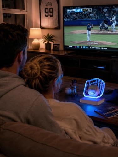 Image of CoolGift Mart Baseball Display Holder, Baseball Gift for Men Boy(WhiteBase)