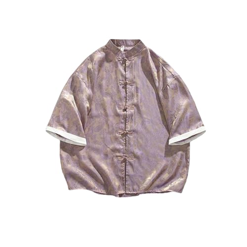 Chemise manches courtes soie glacée homme au design minimaliste haut de gamme