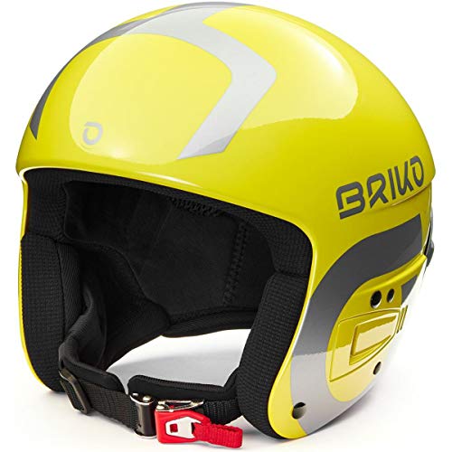 Briko Vulcano Fis 6.8 Multi Impact Casco de esquí/Snow, Adultos Unisex, Shiny Yellow-Silver, Medium