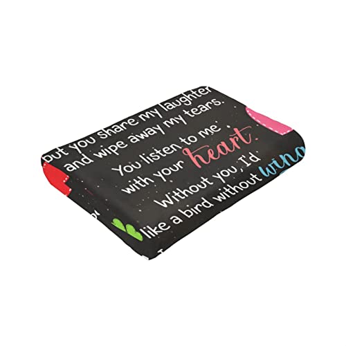 Maylian Fleece Blanket To My Sister Best Friend Bestie Printed Quilts Blanket Positive Encourage Flannel Blanket Gifts (50 * 60 Inch,3) #TOP4