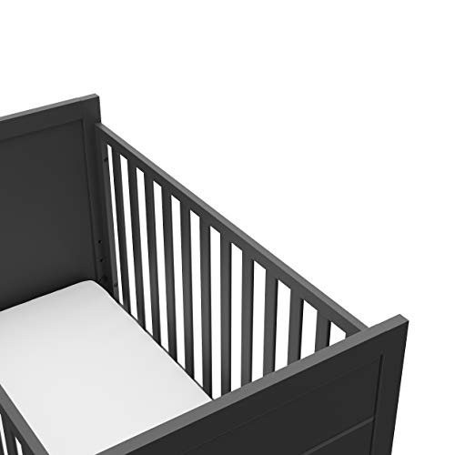 Storkcraft Nestling 3-In-1 Convertible Crib (Gray) - Easily Converts To Toddler Bed And Daybed, Planked End Panels For Transitional Style #TOP5