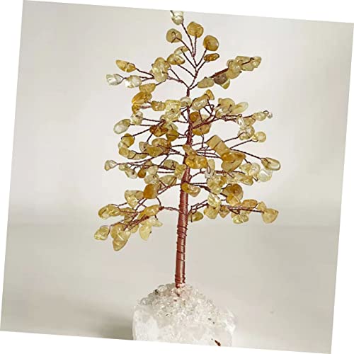 Arbre à argent en cristal et bonsaï en pierre pour déco de table - 7