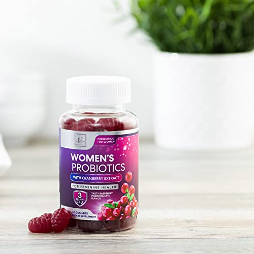 Probiotics For Women Gummies With Cranberry - 3 Billion Cfu Guaranteed & 6 Vegan Strains For Women's Digestive, Vaginal & Immune Support, Womens Probiotic Gummy, Shelf Stable, No Gluten - 60 Gummies #TOP7