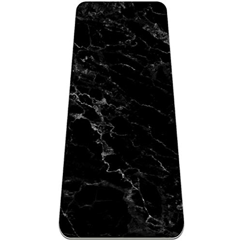 Desheze Yogamatte Schwarzer Marmor Gymnastikmatte rutschfeste...