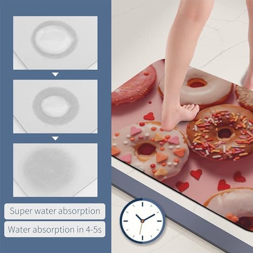 Tapis de bain carré imprimé Donuts pour sécuriser la sortie de douche - 7