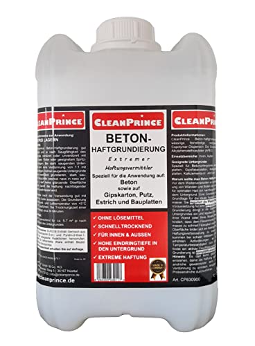 CleanPrince Beton-Haft-Grundierung 5 Liter CP830900 | ohne Lösemittel, innen und außen