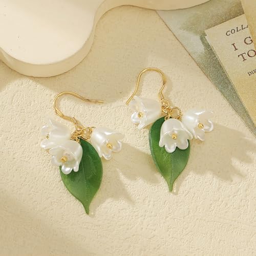 Lily of the Valley Flower Earrings for Women Floral Drop Earrings4