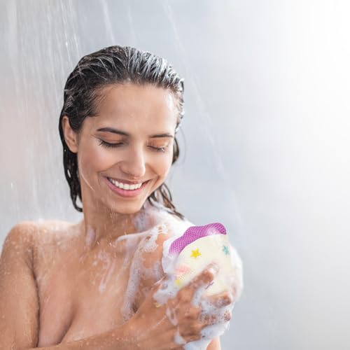 Esponjas exfoliantes de algodón PP para ducha con agarre cómodo Toyvian 7