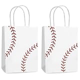 Hxezoc 12 Pieces Baseball Gift Bags with Handle, Paper Treat Candy Bag Sport Favor Bags For Baseball Theme Birthday Party Decoration Supplies