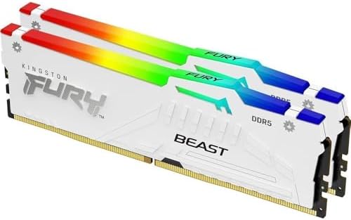 Kingston FURY Beast White RGB 64GB (2x32GB) 6000MT/s CL36 DDR5 EX...