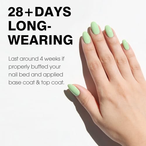 Image of CANNI 9ml Mint Green Gel Nail Polish, High Gloss UV LED Soak Off Gel