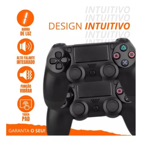 Controle Ps4 DualShock Sem Fio Para Pc Videogame Compatível Com Playstation Ps4/Slim/Pro, Wireless,