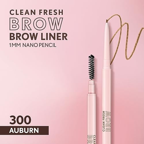Covergirl Clean Fresh Brow Nano, 300 Auburn, Eyebrow Pencil, Ultra-Precise Tip, Waterproof, Transfer-Resistant, Built-In Spoolie, Vegan Formula, 0.001oz - image 2