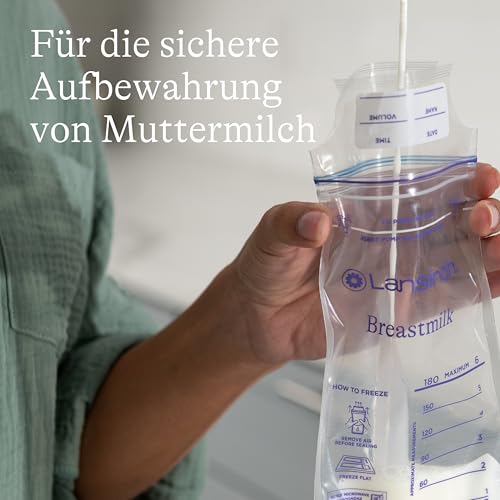 Lansinoh Muttermilchbeutel - 25 Stück - zum sicheren Aufbewahren und Einfrieren von Muttermilch - hygienisch & platzsparend