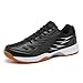 Tennis Shoes Lightweight Pickleball All Court Shoes Indoor Outdoor Badminton Sneaker with Arch Support Court Training Black