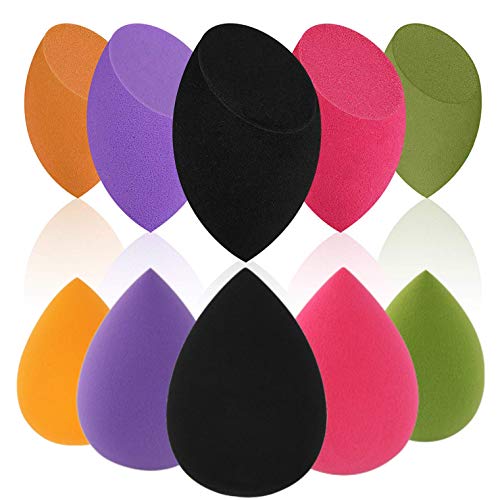 10 Pcs Beauty Makeup Sponge Blender Set Latex Free Foundation Blending for Liquid