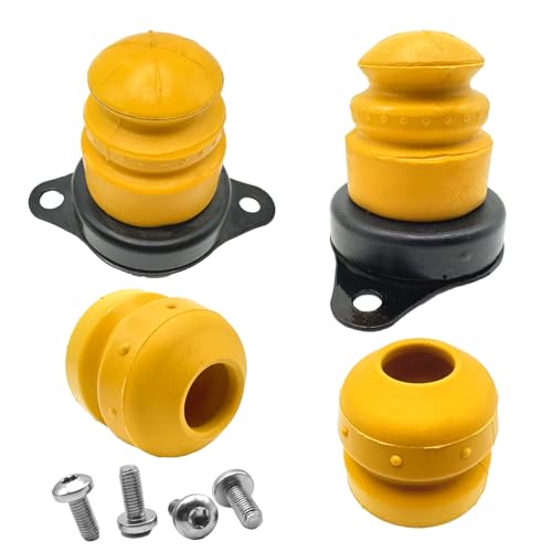 Memiuyelay Jounce Bumper Kit Fit for Ford Mustang 2005 2006 2007 2008 2009 2010 2011 2012 Front and Rear Jounce Shock Bump Stops PVP Material Replace M-5570-A 4Pcs with 4*Screws
