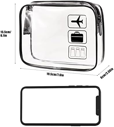 2 Pack TSA Approved Liquids Bags Clear Travel Toiletry Bag - 1