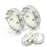 Tapas de cubo de rueda de 58 mm, tapas de rueda plateadas, compatibles con OPEL, ABS duradero con acabado metálico, resistente a los arañazos, fácil instalación, tapas de rueda decorativas (4 unidades