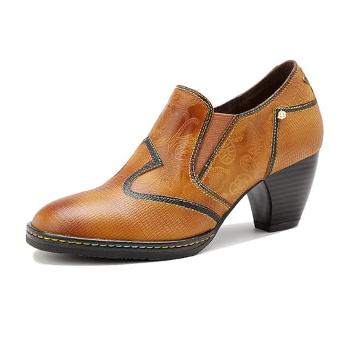 Bottines Mary Jane en cuir avec talon bloc stable et semelle antidérapante