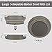 ENUODA Collapsible Batter Bowl No Mess Breader Shaker Bowl with Lid, All in one Silicone Flour Batter Shaker with Stainless Steel Sifter for Breading Food Fish Chicken Wings Onion Rings, Grey