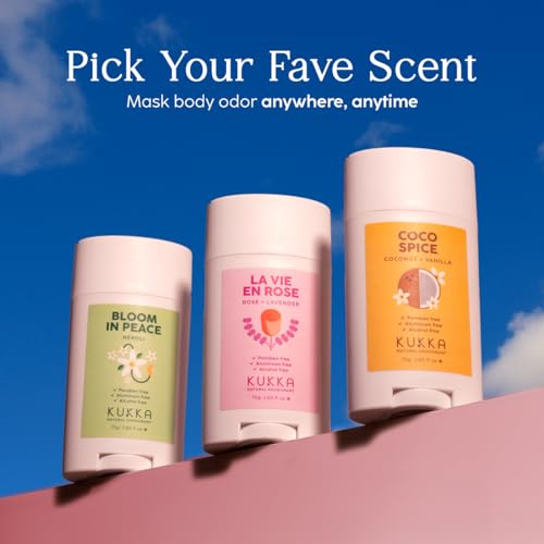Kukka Deodorant - La Vie En Rose Aluminum Free Deodorant for Women & Men - Natural Deodorant Women - Alcohol & Paraben Free Deodorant Men - Long Lasting Travel Deodorant for Whole Body (75g) - Image 7