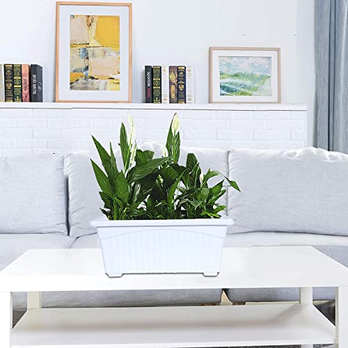 Image of Jupiter Pot 14 INCH Floor Flower Pot(34x15x14) Rectangular Plastic Flower Pot (Pack of 4),Multicolor