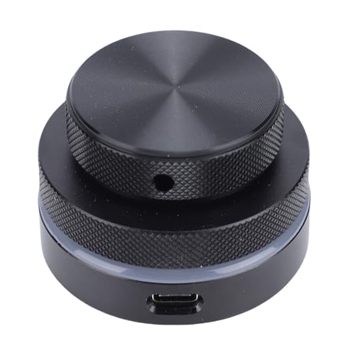 Jectse Bouton de Contrôle du Volume avec Lumière RVB, Bouton de Volume Filaire Bluetooth 2,4 G USB C, Contrôleur Multimédia avec Retourneur de Page et Fonction de Sourdine à une Touche