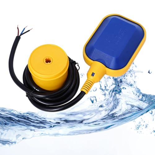 Riisoyu Schwimmerschalter, 3 Meter Kabel Wasserstandsregler 250V 10A Wasserstandsregler Schwimmerschalter Pumpe Rechteckiger Schwimmschalter Wasserstandsregler Sensor für Dirty Water Pump