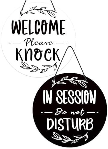 Amazon.com: Putuo Decor Welcome Please Knock Sign, Session in Progress ...