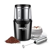 Spices Electric Grinder coffee bean, herbs, nuts Grinder & Milk Frother Battery Operated Handheld...