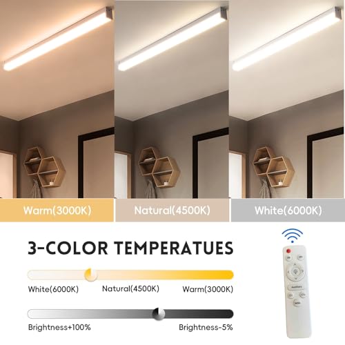 Luminaires de plafond pour chambre et salon avec éclairage LED télécommandé