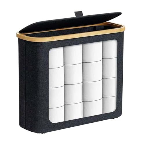 Soporte de rollo de inodoro, recipiente grande Accesorios de baño para el hogar, contenedor de papel higiénico organizador de baño, organización Restroom esquina estante gabinete