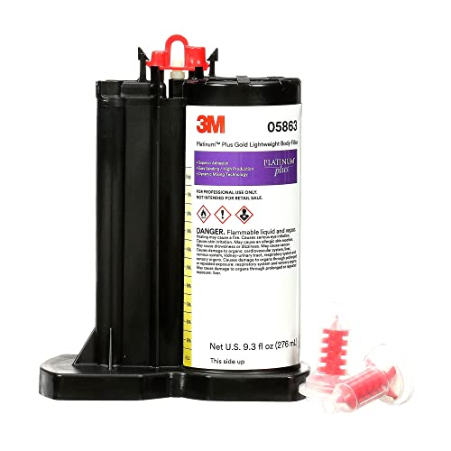 3m platinum filler - 3M Platinum Plus Filler 05863, Lightweight, Stain Free, Tack Free, Fast, 276 mL DMS Cartridge