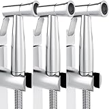 Purrfectzone 3 Pack Bidet Sprayer for Toilet, Handheld Kit, Easy-to-Install Toilet Shattaf Set, Hand Held Stainless Steel shower with Adjustable Flow, Cloth Diaper wash