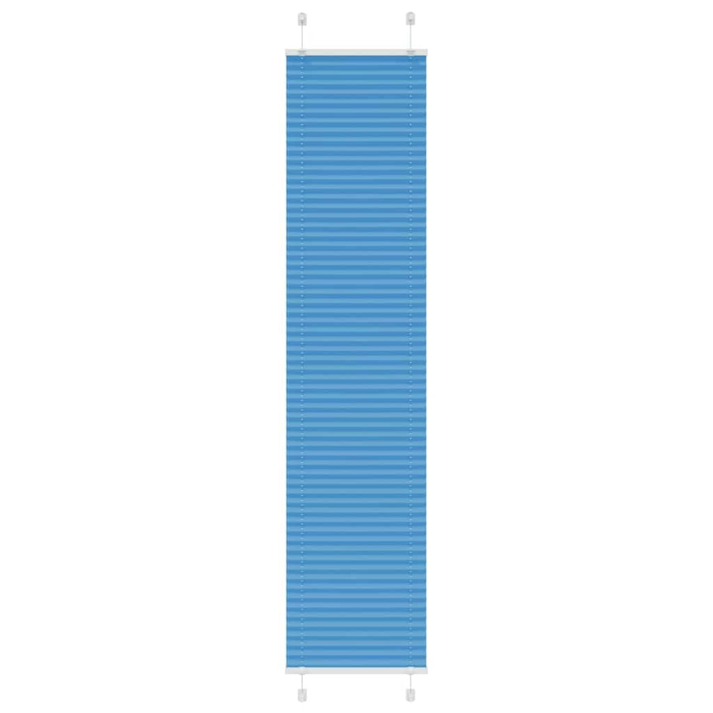 Store plissé zébré design moderne bleu 45x200 cm pour fenêtre