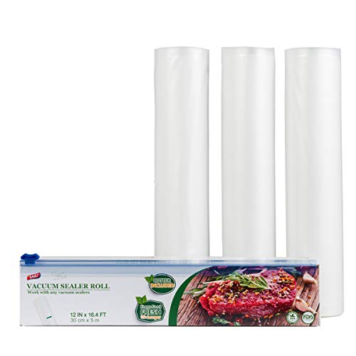 TAILI Vacuum Sealer Rolls with Cutter Box Pack of 3 30 x 500cm Vacuum Sealer Bags Multilayer BPA Free FDA Approved Fit for All Vacuum Sealer Machine Ideal for Sous Vide Cooking Freezer
