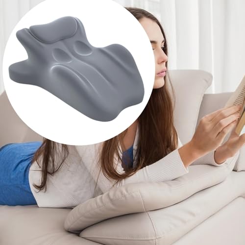Image of Wedge Prone Pillow Soft Bed Pillow for Sitting up for Couch Sitting Relaxing Grey