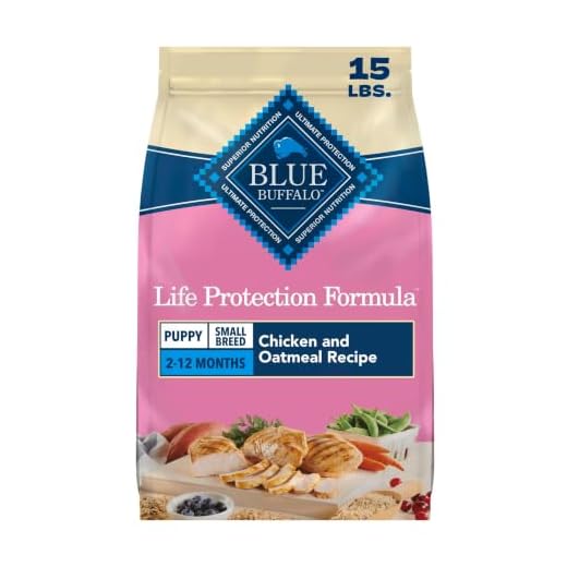 Blue Buffalo Life Protection Formula Small Breed Puppy Dry Dog Food with DHA, Vital Nutrients & Antioxidants, Made with Natural Ingredients, Chicken & Oatmeal Recipe, 15-lb. Bag