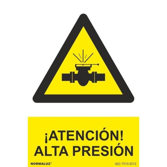 Señal industrial ¡Atención! Alta Presión SEKURECO