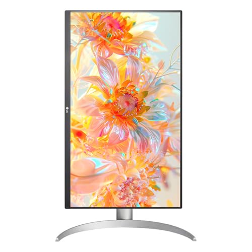 Image of LG 27 inch 4K UHD (3840x2160) Ultrafine IPS Monitor, VESA DisplayHDR 400, 5ms, 95% DCI-P3, Dynamic Action Sync, USB Type-C 90W PD, HDMI, DisplayPort, Height /Tilt /Pivot Adjustable Stand, White