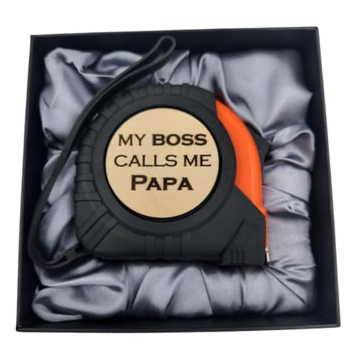 Papa Gifts from Grandkids, Gifts for Papas from Granddaughter, Papa Fathers Day from Grandson. Useful Papas Fathers Day Ideas, Practical Christmas for Grandpa, My Boss Calls Me Tape Measure (Boss)