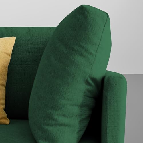Image of Carina LHS 6 Seater L Shape Sofa Set for Living Room (Green Fabric) Premium Fabric Sofa