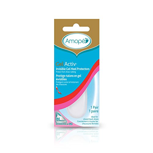 Amope GelActiv Invisible Gel Heel Protectors Insoles for Women, 1 pair, Size 5-10