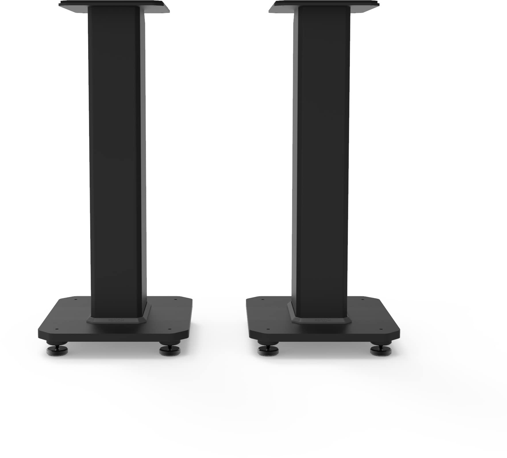 Kanto SX22 Universal Fillable Speaker Floor Stands for Bookshelf Speakers | 22" Tall | Dedicated Cable Channel | Fill Bags Incl. | Pair | Black