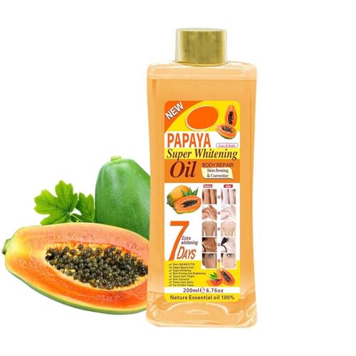 Papaya oil anti-taches pour illuminer les peaux sombres au curcuma